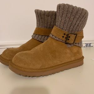 Cozy UGG Knitted-Top Boots, Only Worn Once